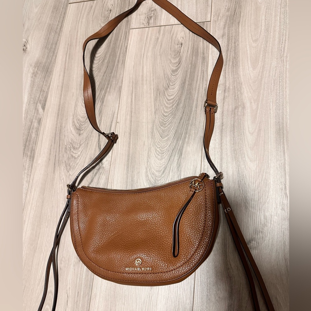 Michael Kors Brown Leather Crossbody Bag